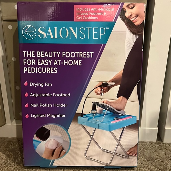 Salón Step Beauty Foot Rest w/ Drying Fan Light, Magnifier NIB - Picture 1 of 2